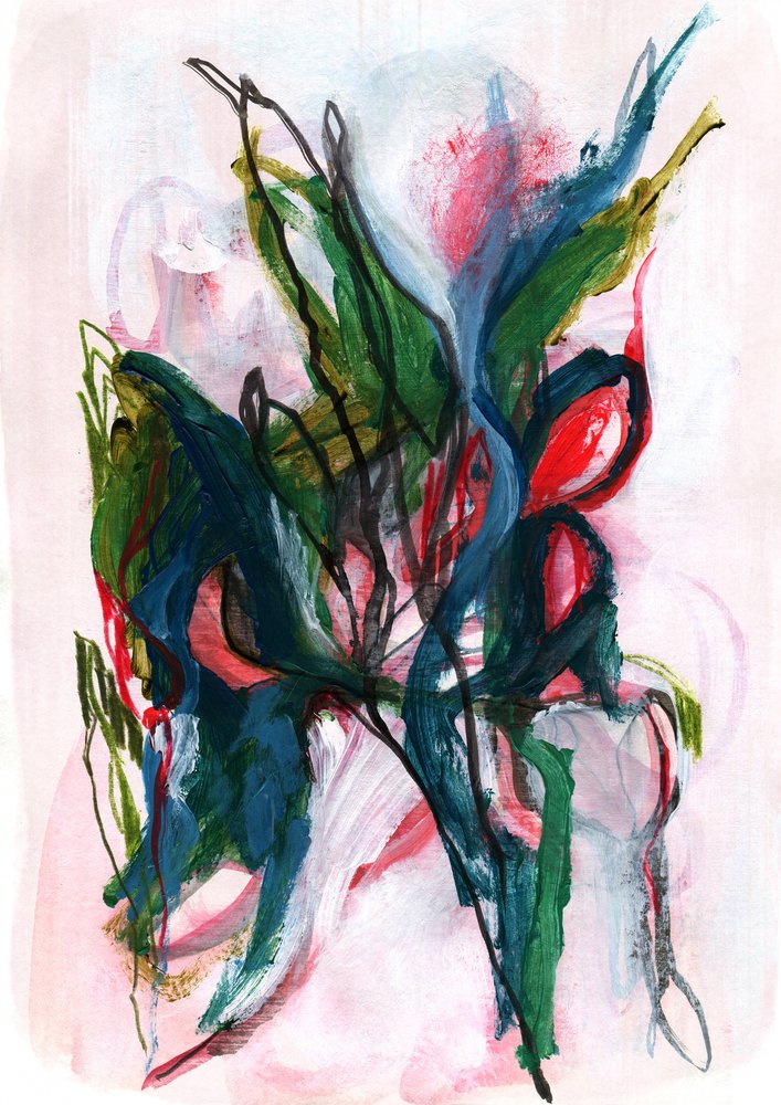 Abstrait floral éclatant - Jenja Braun