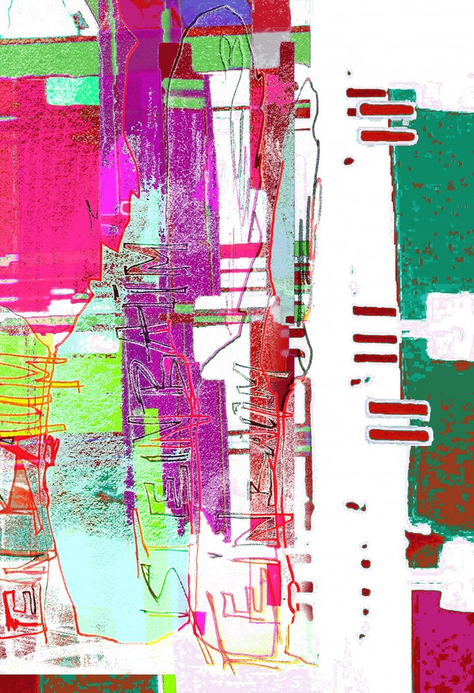 Abstrait glitch vibrant - Jenja Braun