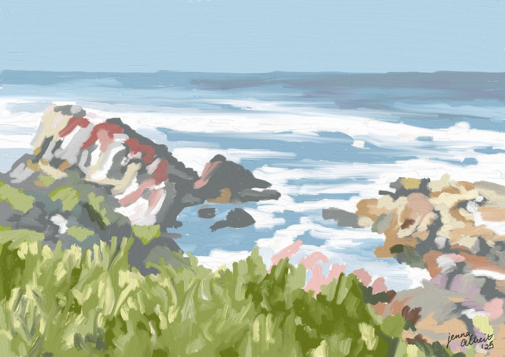 Vagues et rochers du littoral - Jenna Alheit