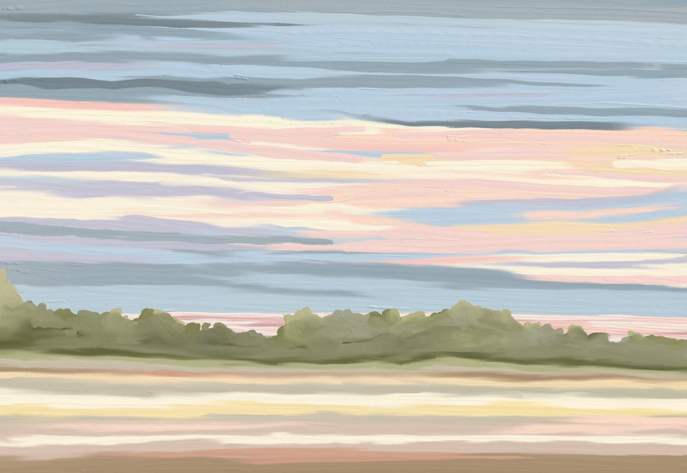 Horizon serein aux couleurs pastel - Jenna Alheit