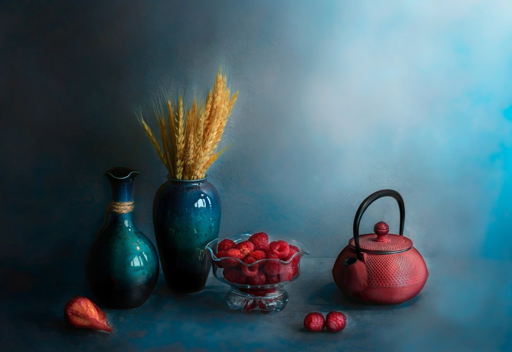 Nature morte rustique aux baies - Jie Fischer