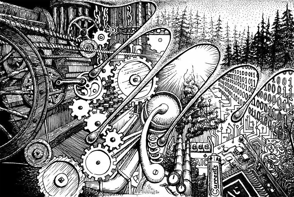 Forêt numérique steampunk - Johan Liewendahl