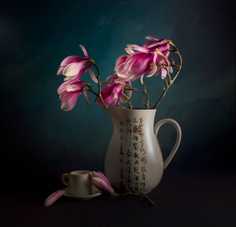 Nature morte élégante au magnolia - John-Mei Zhong