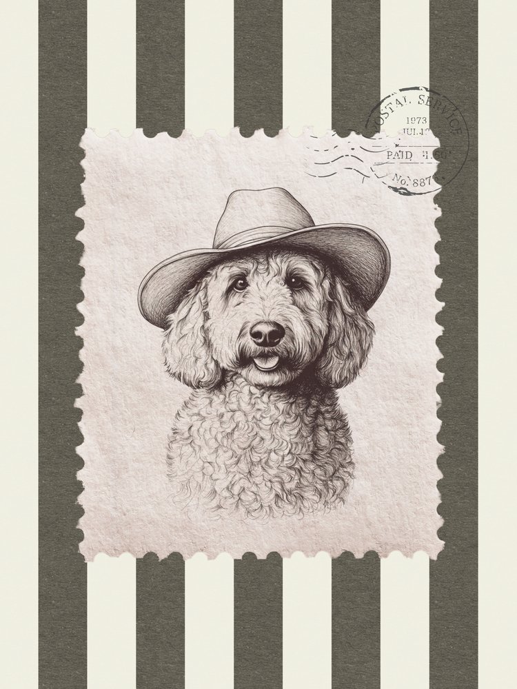 Chapeau de cow-boy Goldendoodle - Jolly and Dash