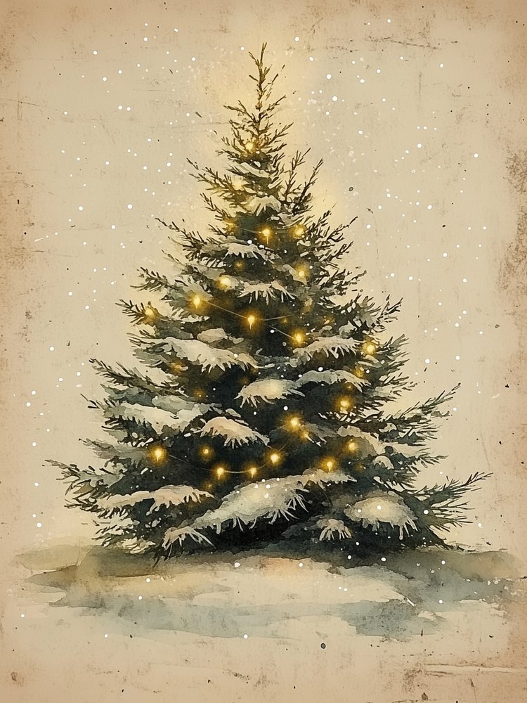 Sapin de Noël enneigé - Jolly and Dash