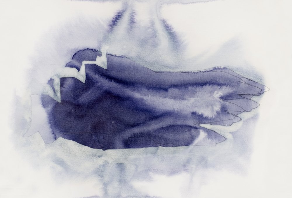 Abstrait indigo doux - Joshua Hoskins