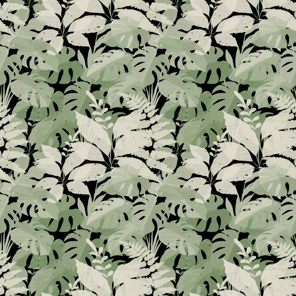 Feuillage tropical aux teintes douces - Josie George