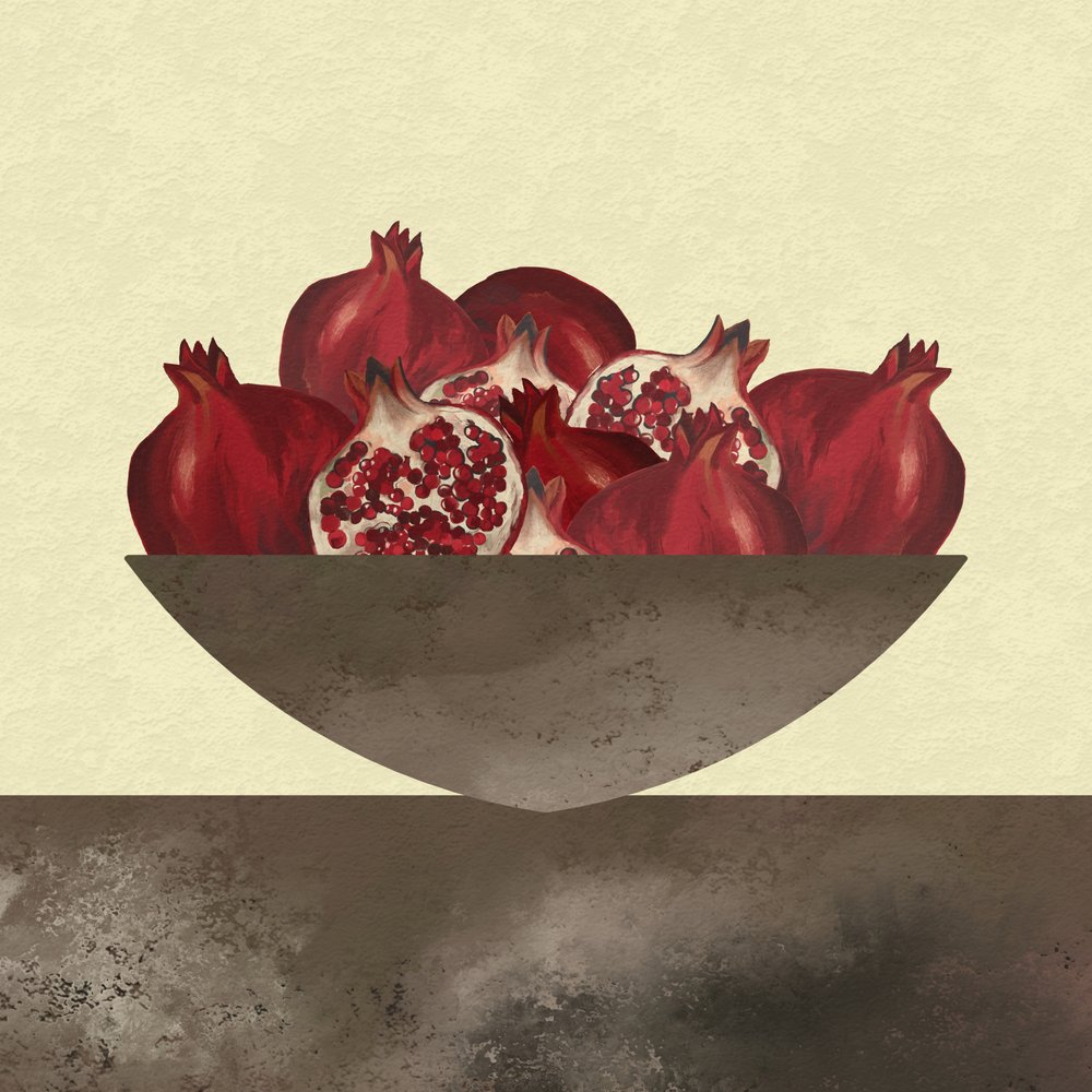 Nature morte aux grenades rouges - Josie George