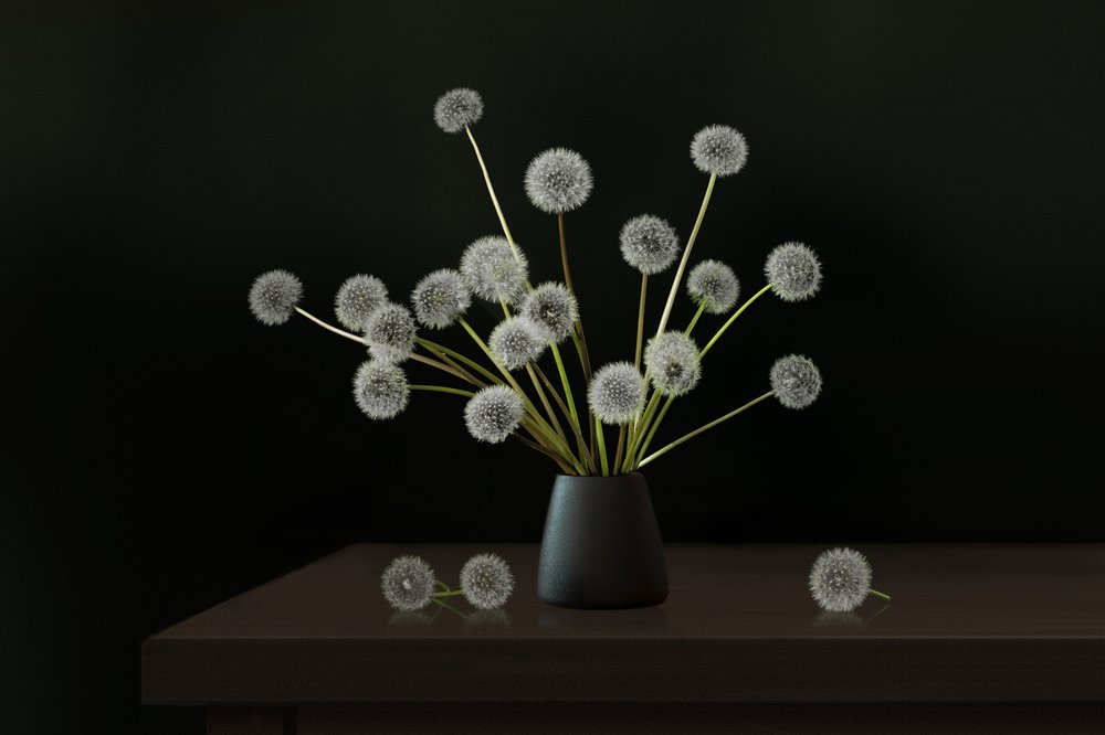 Composition florale « Pissenlit » aux tons apaisants - Juan Antonio Palacios
