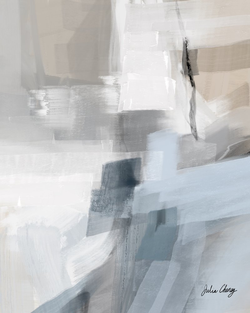 Abstrait bleu discret - Julia Cheney