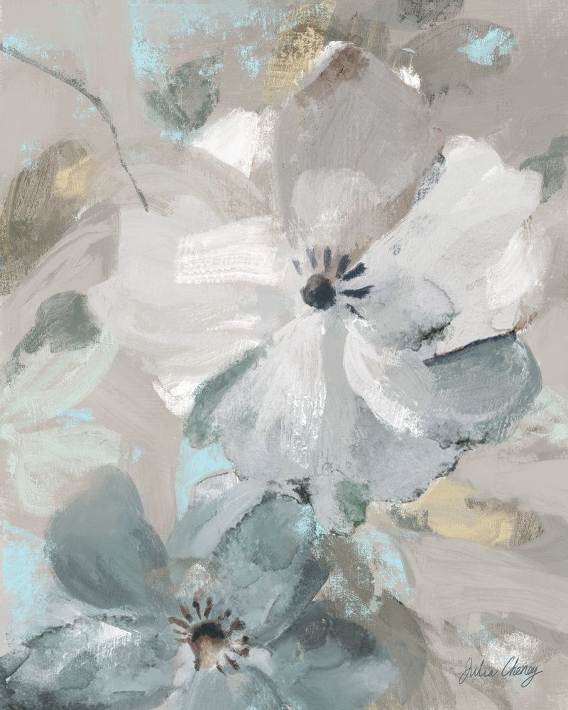 Fleurs abstraites aux teintes douces - Julia Cheney