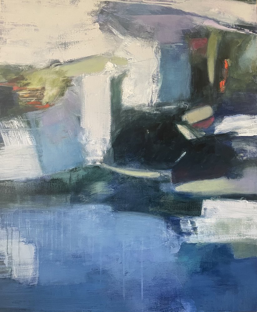 Abstraction bleue sereine - Julia Purinton
