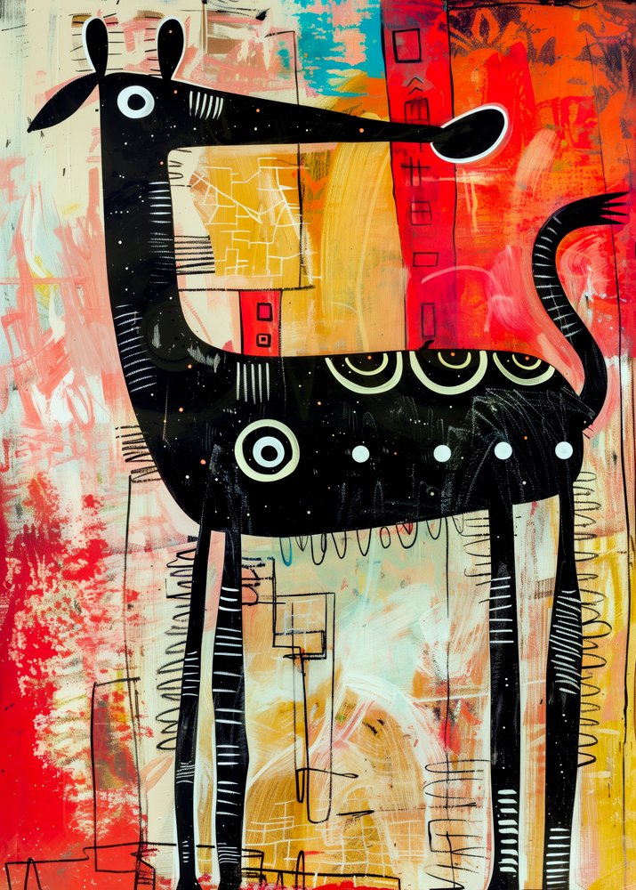 Animal abstrait coloré - Justyna Jaszke
