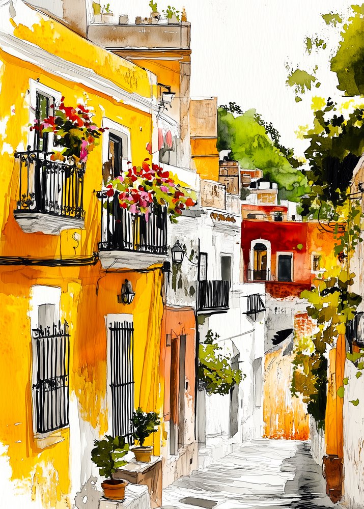 Ruelle méditerranéenne haute en couleur - Justyna Jaszke