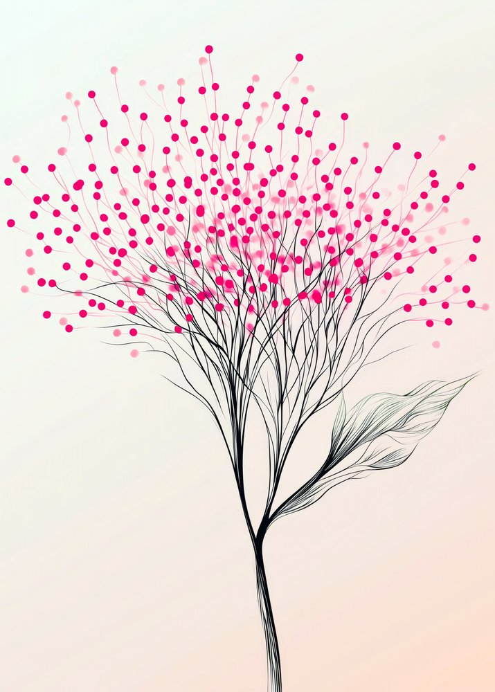 Branches roses délicates - Justyna Jaszke