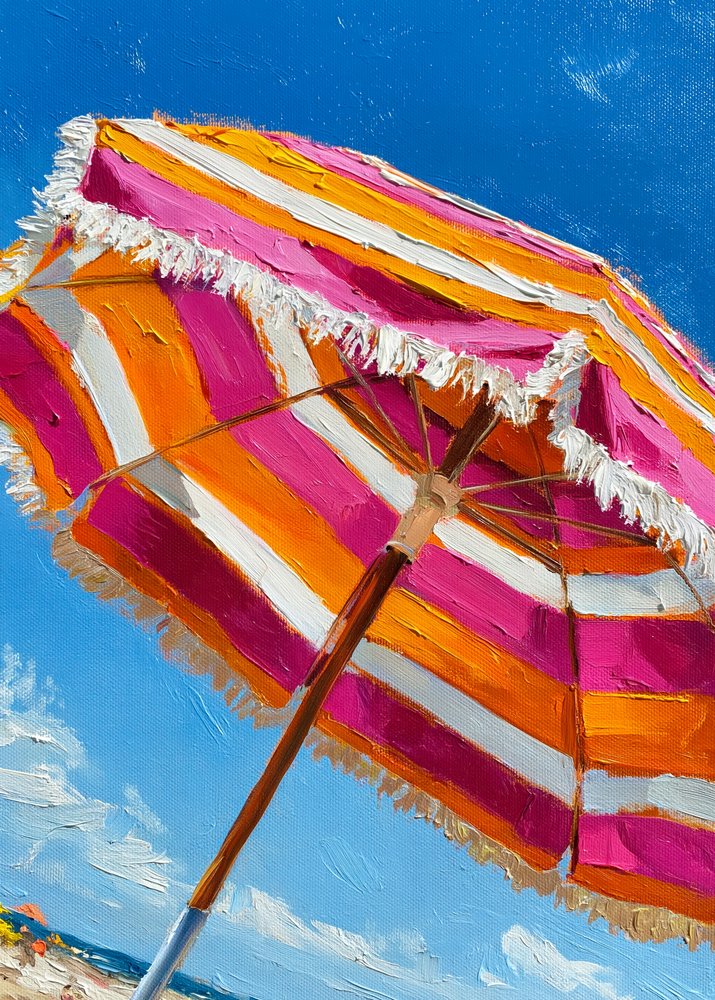 Parasol de plage rose et orange - Justyna Jaszke