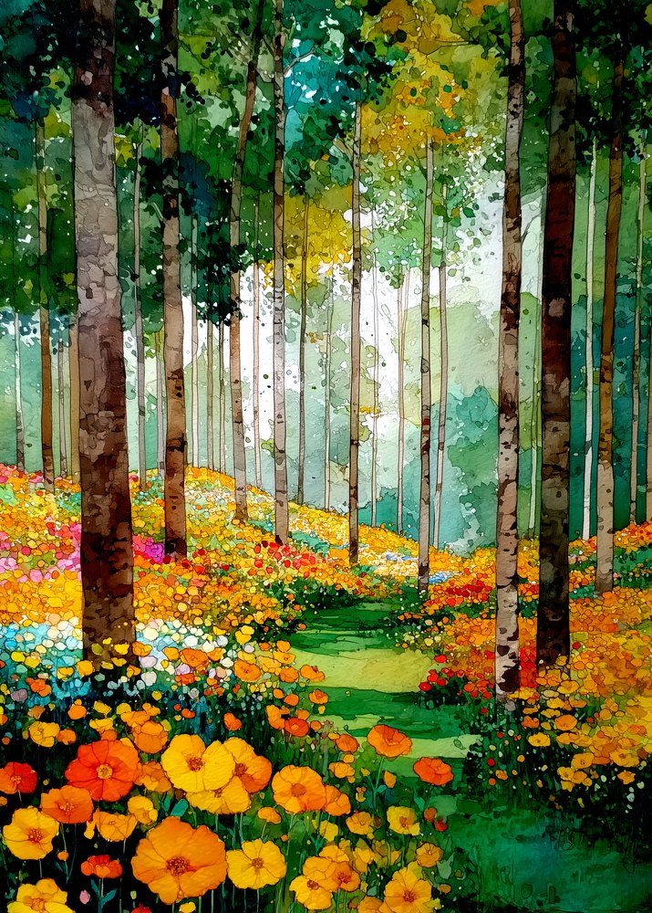 Sentier forestier haut en couleur - Justyna Jaszke