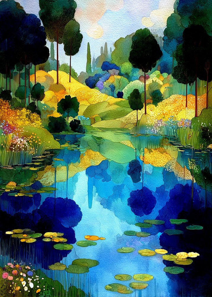 Reflets chatoyants sur le lac - Justyna Jaszke