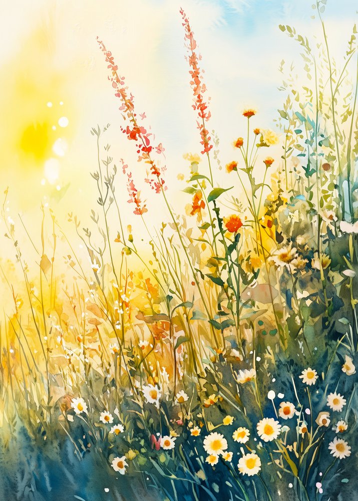 Fleurs de prairie aux couleurs éclatantes - Justyna Jaszke