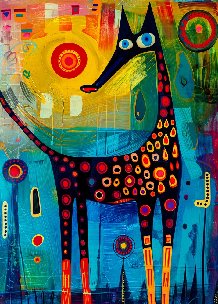 Créature tachetée aux couleurs vives - Justyna Jaszke