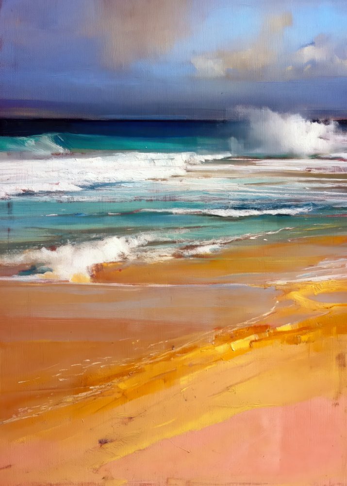 Les vagues sur un rivage animé - Justyna Jaszke