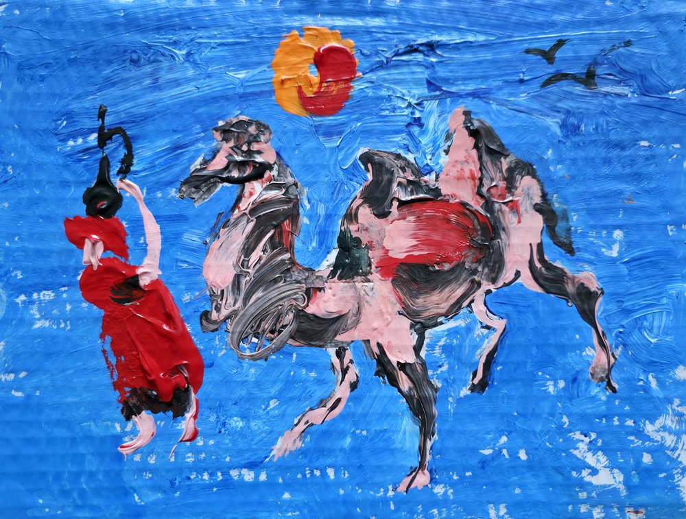Danseuse du désert et chameau - Kanat Ibragimov