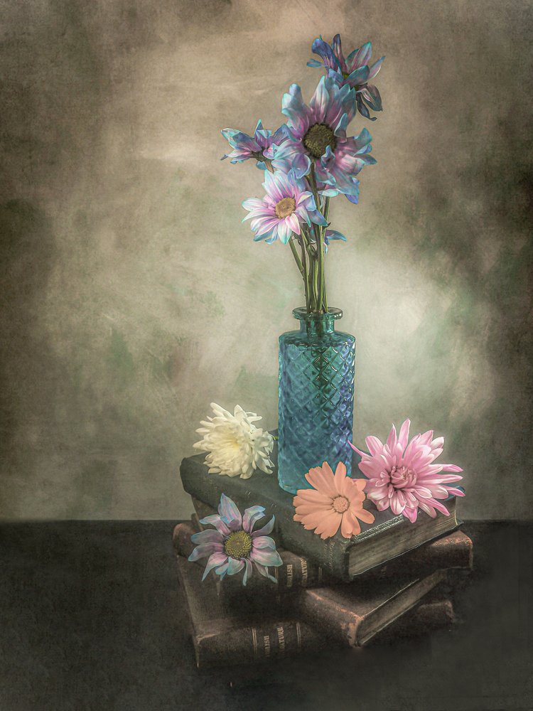 Fleurs et livres vintage - Karen Smalley