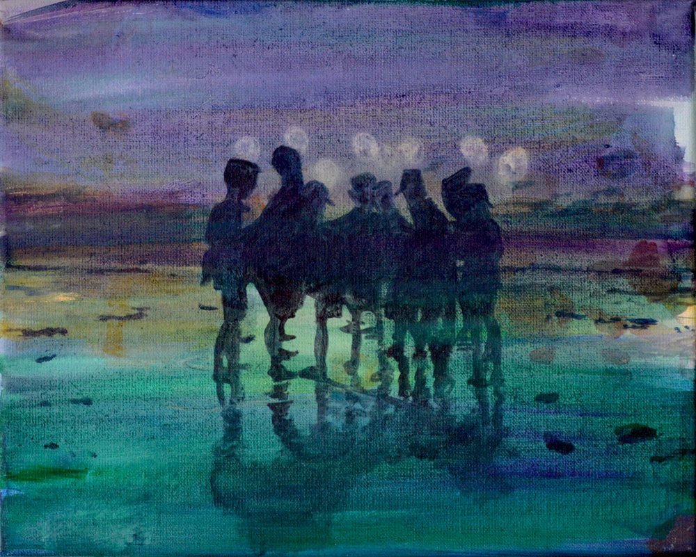 Reflet des silhouettes au crépuscule - Karin Bos