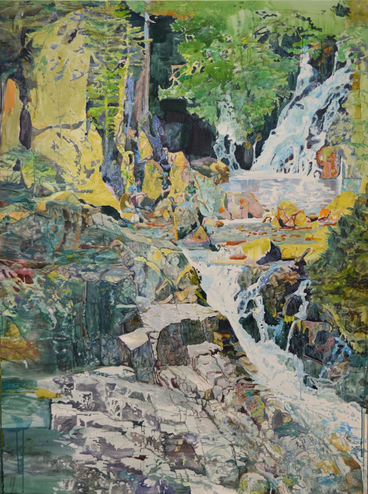 Une cascade dans une forêt luxuriante - Karin Bos