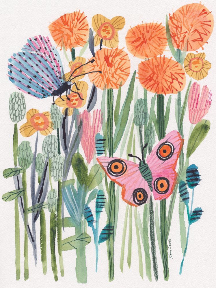 Papillons colorés du jardin - Karin Lauria