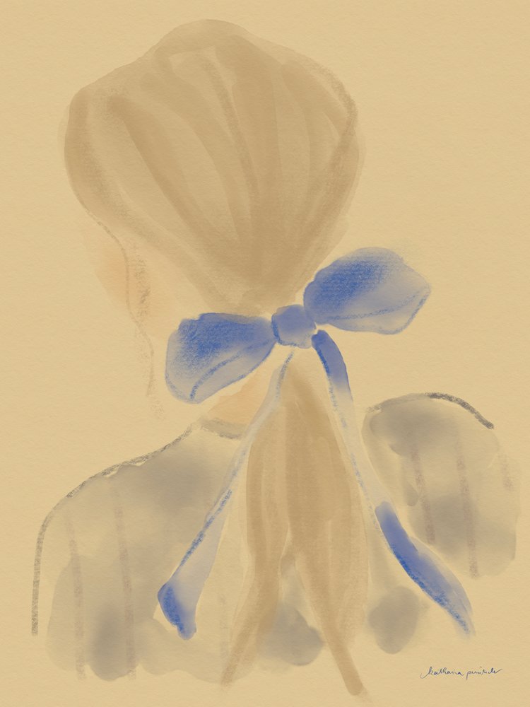 Une fille avec un ruban bleu dans les cheveux - Katharina Puritscher