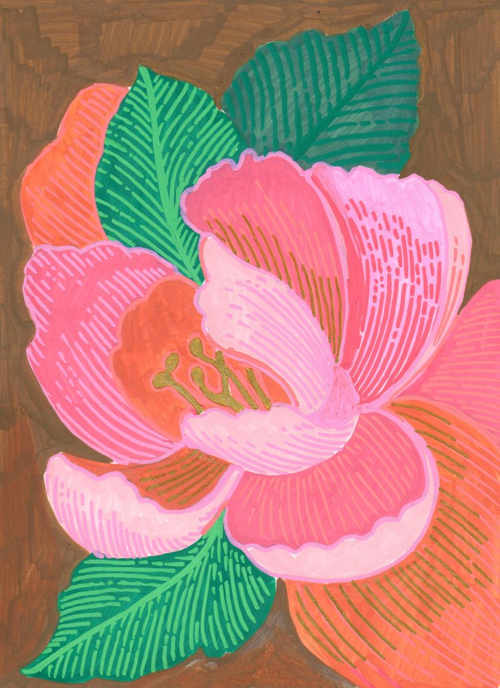 Fleur florale rose éclatante - Katie O'Shea