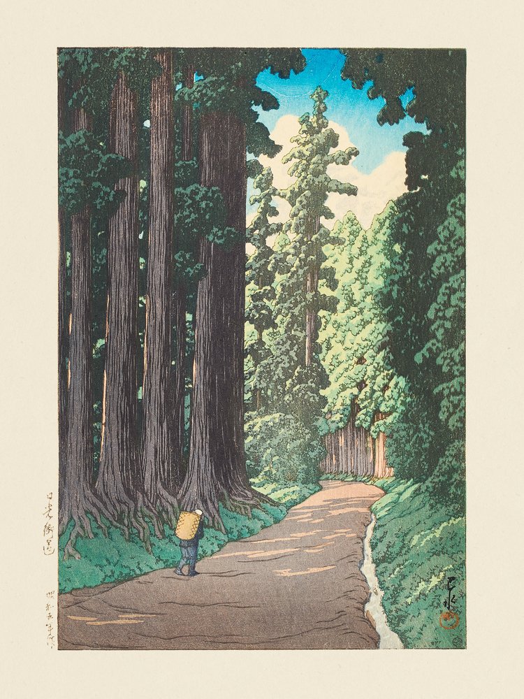 Nikko Gaido (La route de Nikko) (1930) - Kawase Hasui