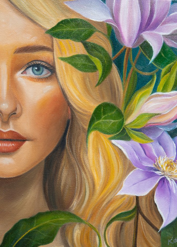 Blonde Floral Portrait - Kay Shanley