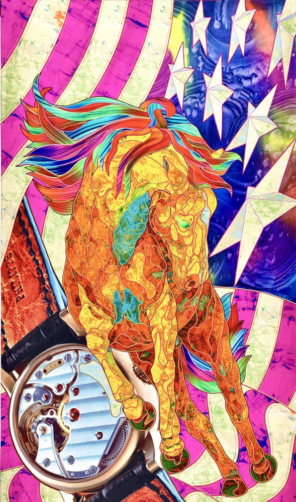 Cheval patriotique aux couleurs vives - Kostyantin Malginov