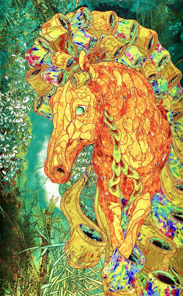 Cheval de la jungle aux couleurs vives - Kostyantin Malginov