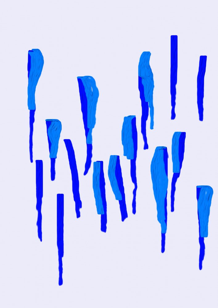 Formes bleues fluides - Lembayung senja studio [Vintage Poster]