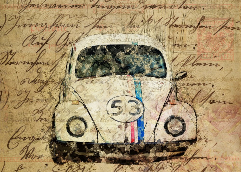 Art vintage sur le thème de la Coccinelle - Lembayung senja studio [Vintage Poster]