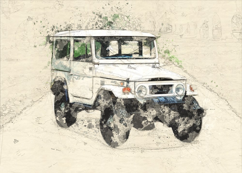Esquisse vintage tout-terrain - Lembayung senja studio [Vintage Poster]