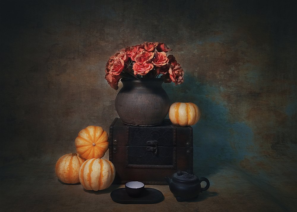 Nature morte aux roses d