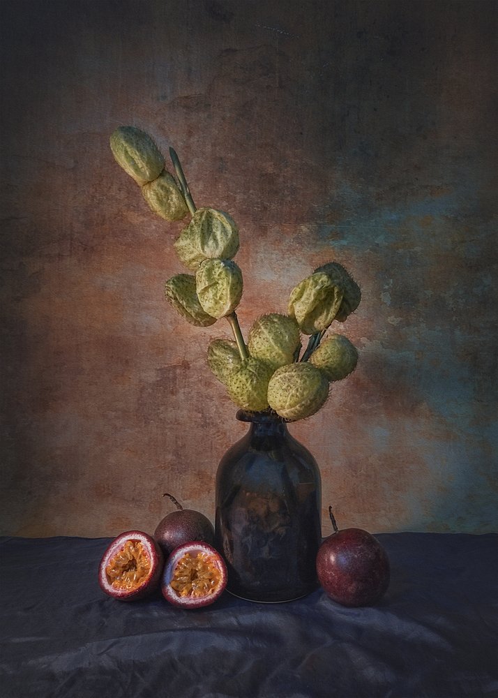 Nature morte aux fruits de la passion noirs - Liu Xing