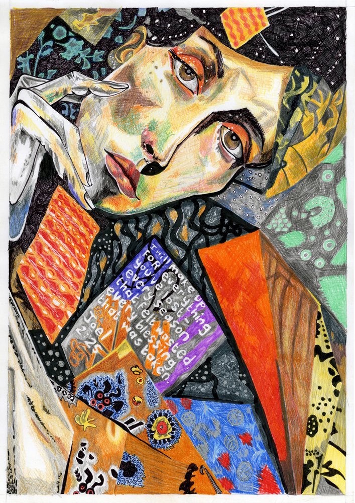 Portrait en collage inspirant - Loretta Van Der Westhuizen