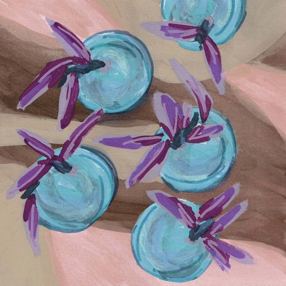 Fleurs bleu-violet - Lori Ann Folz