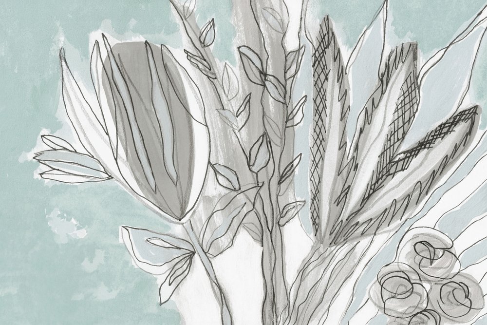 Abstrait botanique tout en douceur - Lori Ann Folz