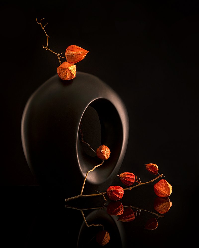 Vase noir Orange Botanicals - Louie Luo