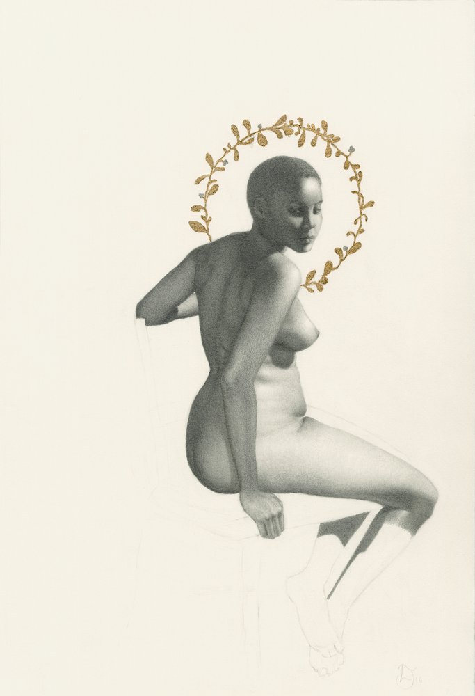 Nu assis gracieux - Lourens Joubert