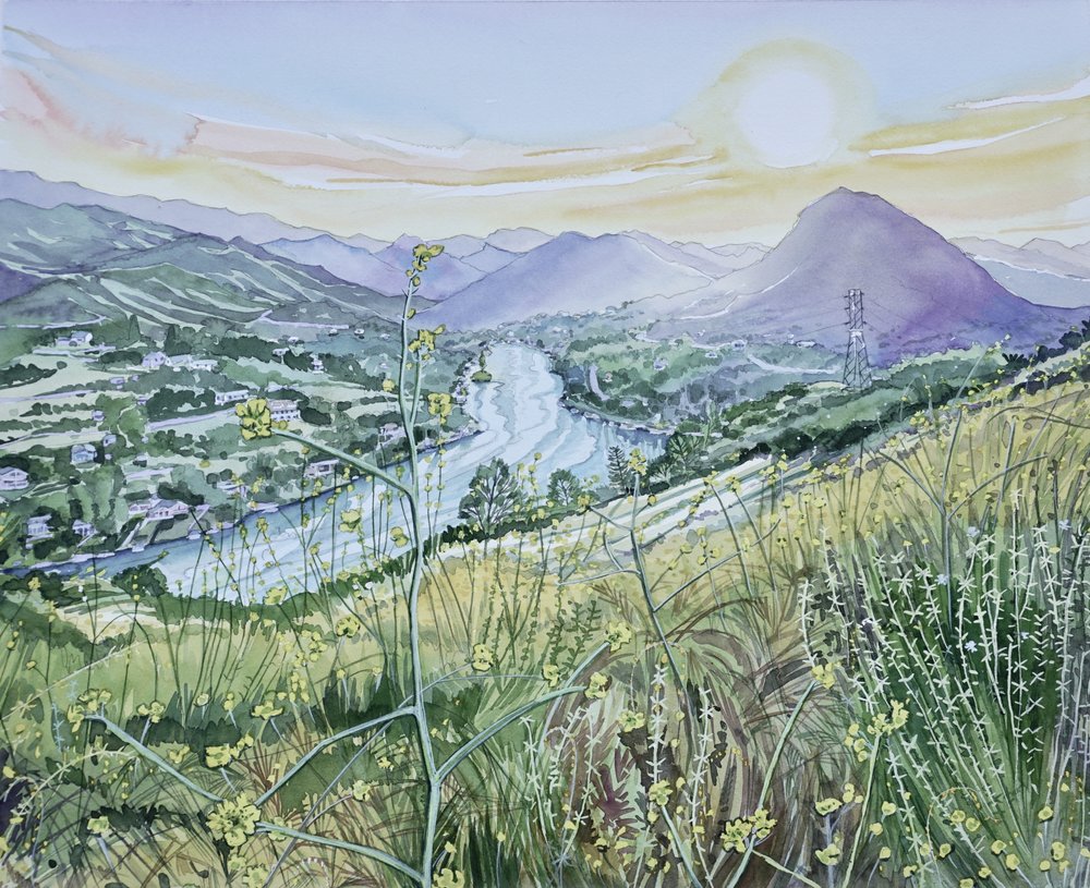 Lever du soleil dans la vallée de la rivière - Luisa Millicent