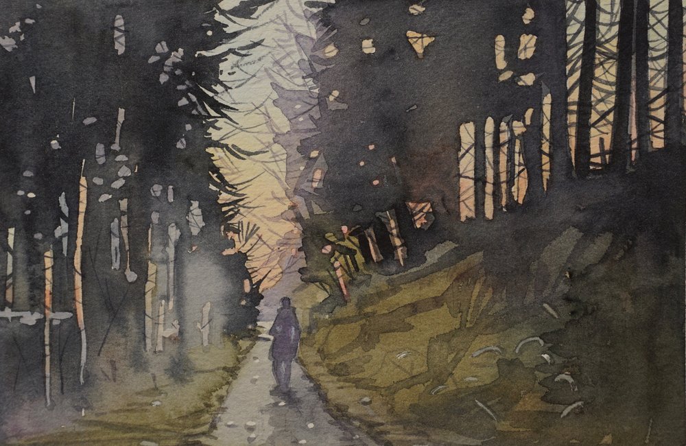 Promenade au crépuscule dans la forêt - Luisa Millicent