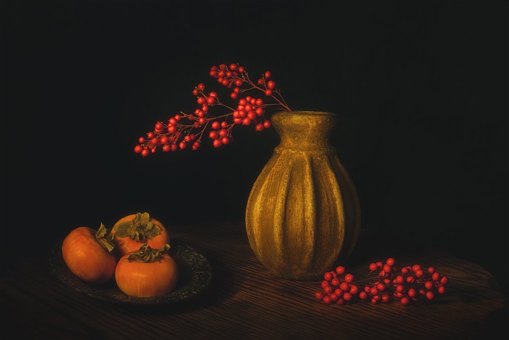 Nature morte aux kakis d