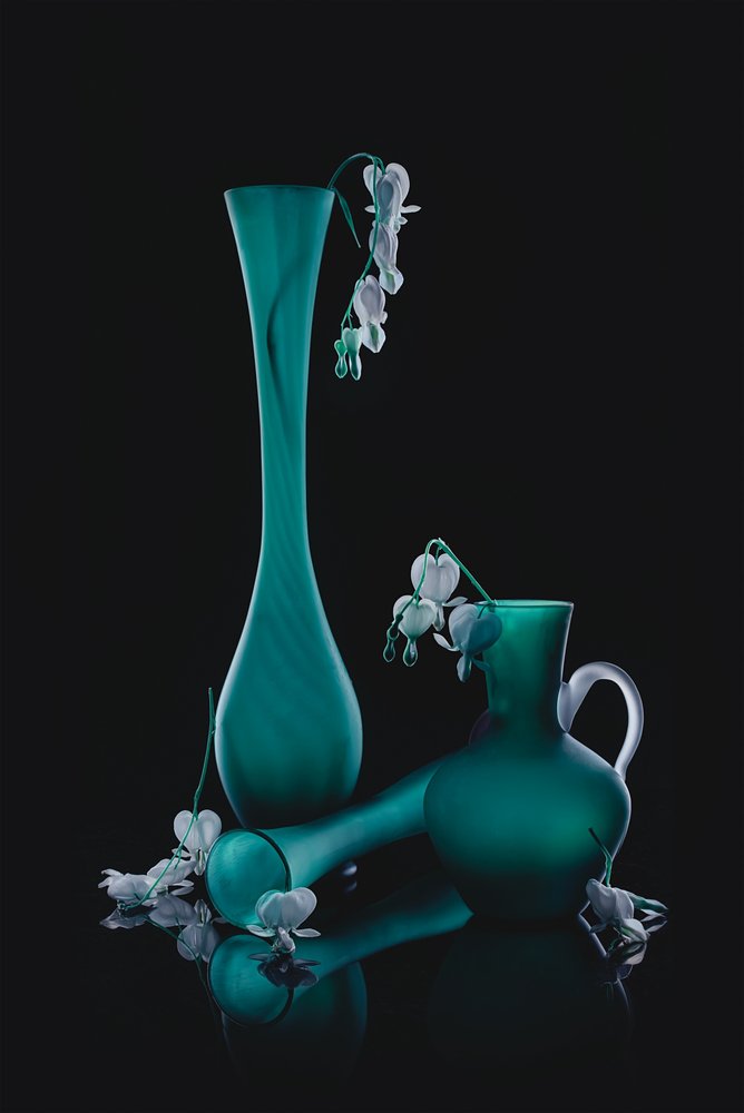 Cœurs saignants bleu sarcelle - Lydia Jacobs
